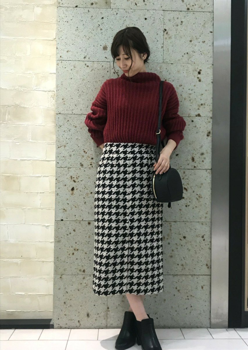Te Chichi Press Te Chichi Blog More掲載千鳥柄ペンシルスカートコーデ T Co 1ecwita61r