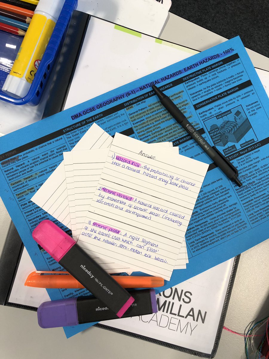 Dixons_MAGeog's tweet photo. This is how we revise for upcoming geography cycle assessments @DixonsMA #flashcards #doneright #dmaway #valuesdriven #hardworkpaysoff #grography #aqa https://t.co/VvAApY1wzG