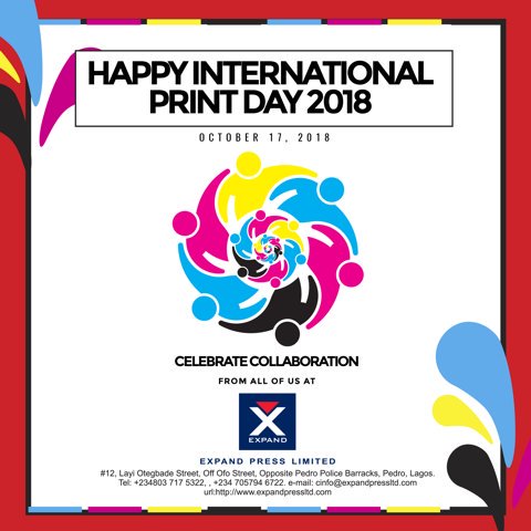 Femiolu1's tweet photo. Happy International Print Day! #IPD17 @shomoluprinter @OkeyEnelamah https://t.co/HL0RfFkF3e