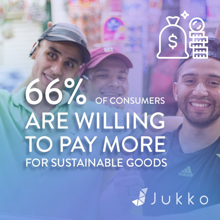 myjukko's tweet photo. Consumers are willing to pay more for sustainable products that are good for the community and the environment. This transformation is ever-growing. This is the future of business. #mobileadvertising #socialimpact #forgood #thirdfactor #myjukko https://t.co/UJYu7Y4bYf https://t.co/P47F8S0q5L