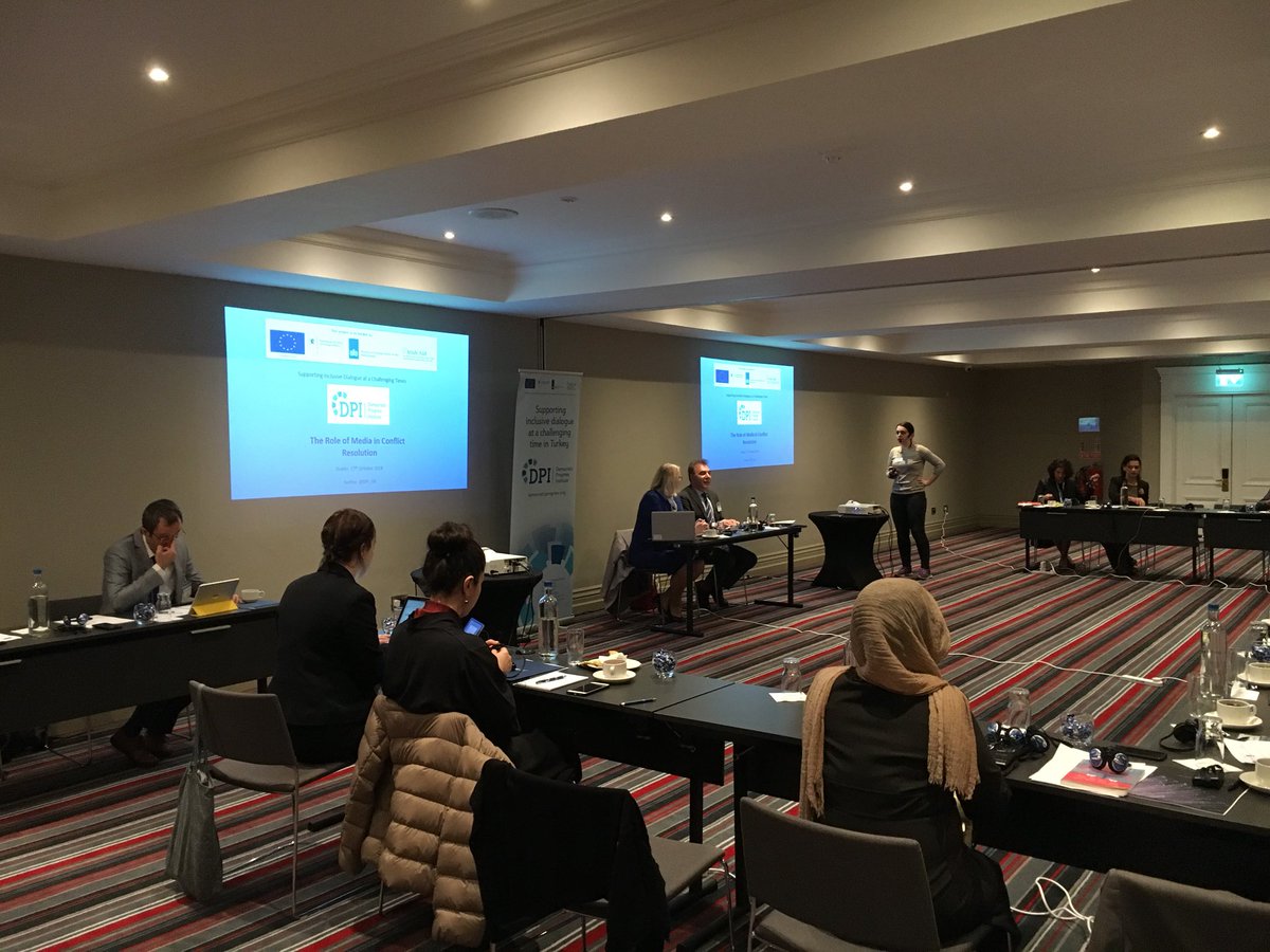 DPI_UK's tweet photo. Aine outlines the importance of sharing the experiences of the Northern Ireland peace process. DPI speakers later on today will look to do just that #NIpeaceprocess #lessonsharing @EUDelegationTur https://t.co/6AGi9AJp9O