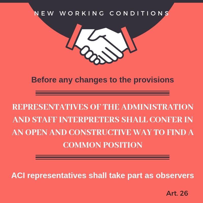 The New IWoCos have entered into force and we will highlight the main aspects with a series of posts. We hope you’ll find them useful! #EPinterpreters #1nt #NewIWoCos