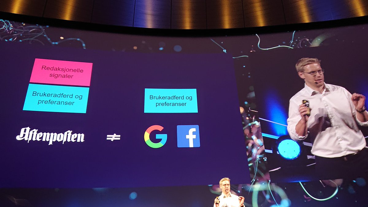 Vi må ikke bidra til å lage ekkokamre i offentligheten, vi må fortsatt utfordre og gi ulike mennesker informasjon som de ikke trodde de var interessert i, sier <a href="/eirikwinsnes/">Eirik Winsnes</a> i <a href="/Aftenposten/">Aftenposten</a> på #atech18. Viktig i en polarisert offentlighet #humanisme #mangfold #fellesskap