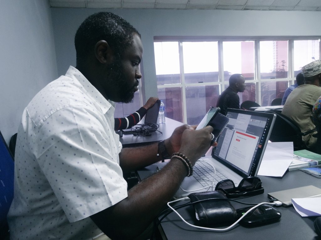 grecopowerltd's tweet photo. Our CEO @Renegade_Enigma making sure things get done and on time at the on going #SPVISTraining holding at @lagosacademy implemented by @BASAssociatesC https://t.co/m7Z9xz6gDK