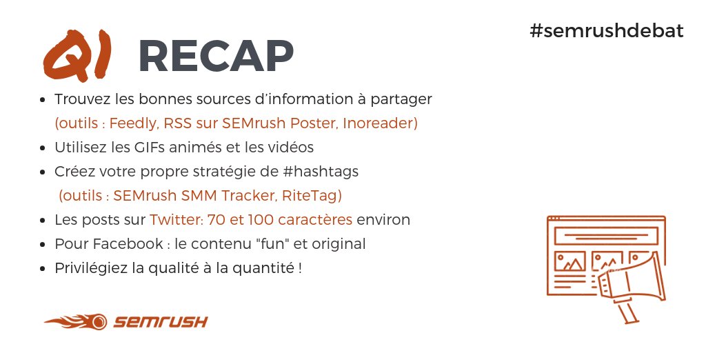 Q1 Recap : "Les posts sur Twitter entre 70 et 100 caractères environ, procurent la plupart du temps, le plus d'engagement" - <a href="/AnthonyRochand/">Anthony Rochand</a> #semrushdebat