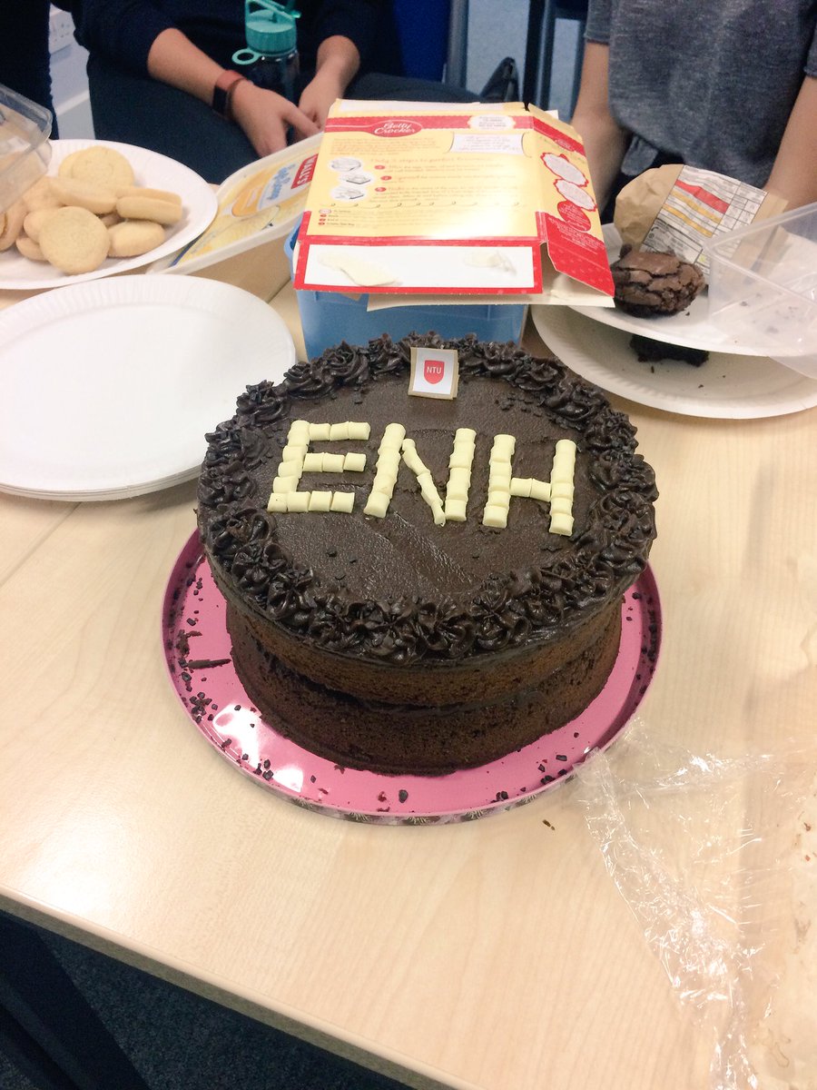 davejclayton's tweet photo. Fantastic effort from my @ENH_NTU tutorial group in the Sports Science Bake Off today. I think this might be the departmental winner @Cleve_Barnett ! #NTU #BakeOff https://t.co/MidjMNvtD9