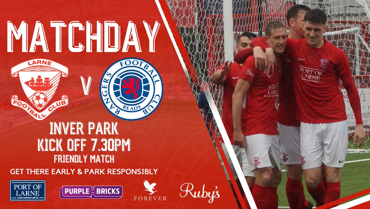 larnefc's tweet image. MATCHDAY: You might have heard, we have some special visitors from  Glasgow tonight. Keep an eye on our social media throughout the day for  regular behind the scenes updates. #RAWA #WeAreLarne