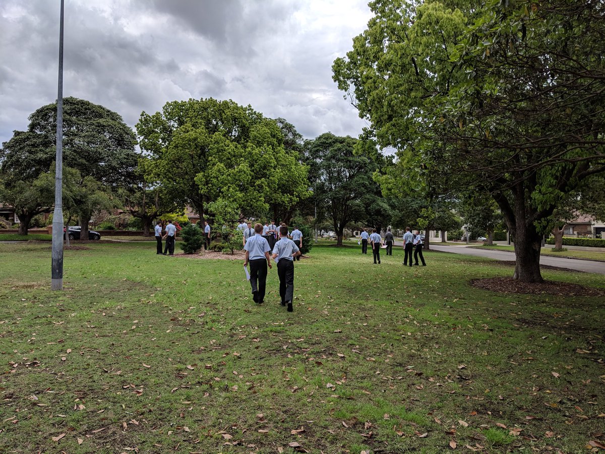Mr_Sciortino's tweet photo. Took my Yr 8 #geography extension class to the local park today for some #fieldwork. They redesigned and marketed the park for a specific community. Some great ideas and thinking coming out of the class #GeoSPC #spclearn https://t.co/KwHyzakryb