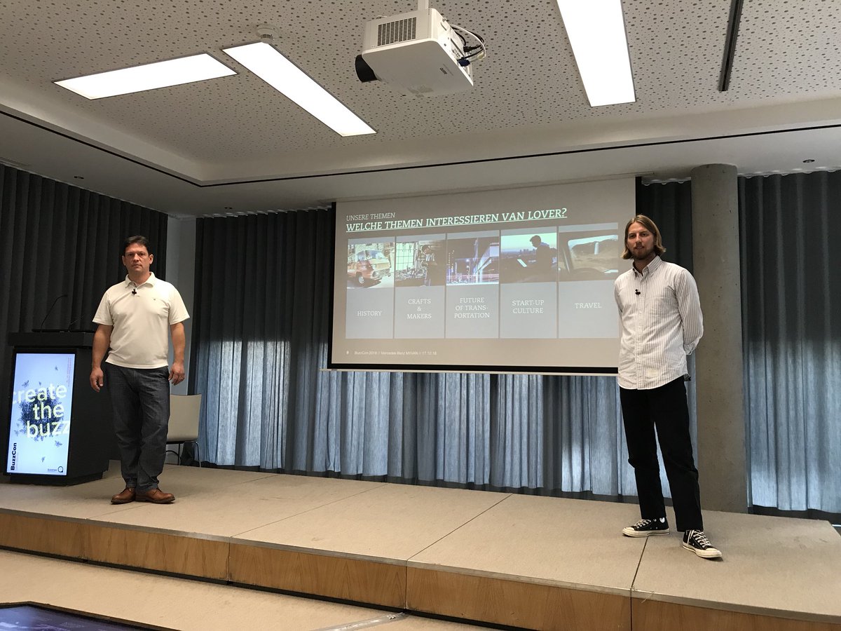fischerAppelt's tweet photo. Content Marketing at its best: Mark J. Schreiber (@Daimler) und Jan Lenke (fischerAppelt) setzen bei @myvan_com nicht nur auf Reichweite. Wie sie mit den passenden Inhalten gezielt #VanLover ansprechen und stetig ihre Kampagnen optimieren, erklären sie in ihrem Panel. #BuzzCon18 https://t.co/Mdrs6Xm3lg