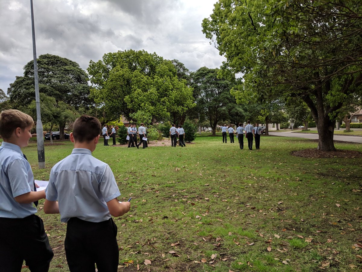 Mr_Sciortino's tweet photo. Took my Yr 8 #geography extension class to the local park today for some #fieldwork. They redesigned and marketed the park for a specific community. Some great ideas and thinking coming out of the class #GeoSPC #spclearn https://t.co/KwHyzakryb