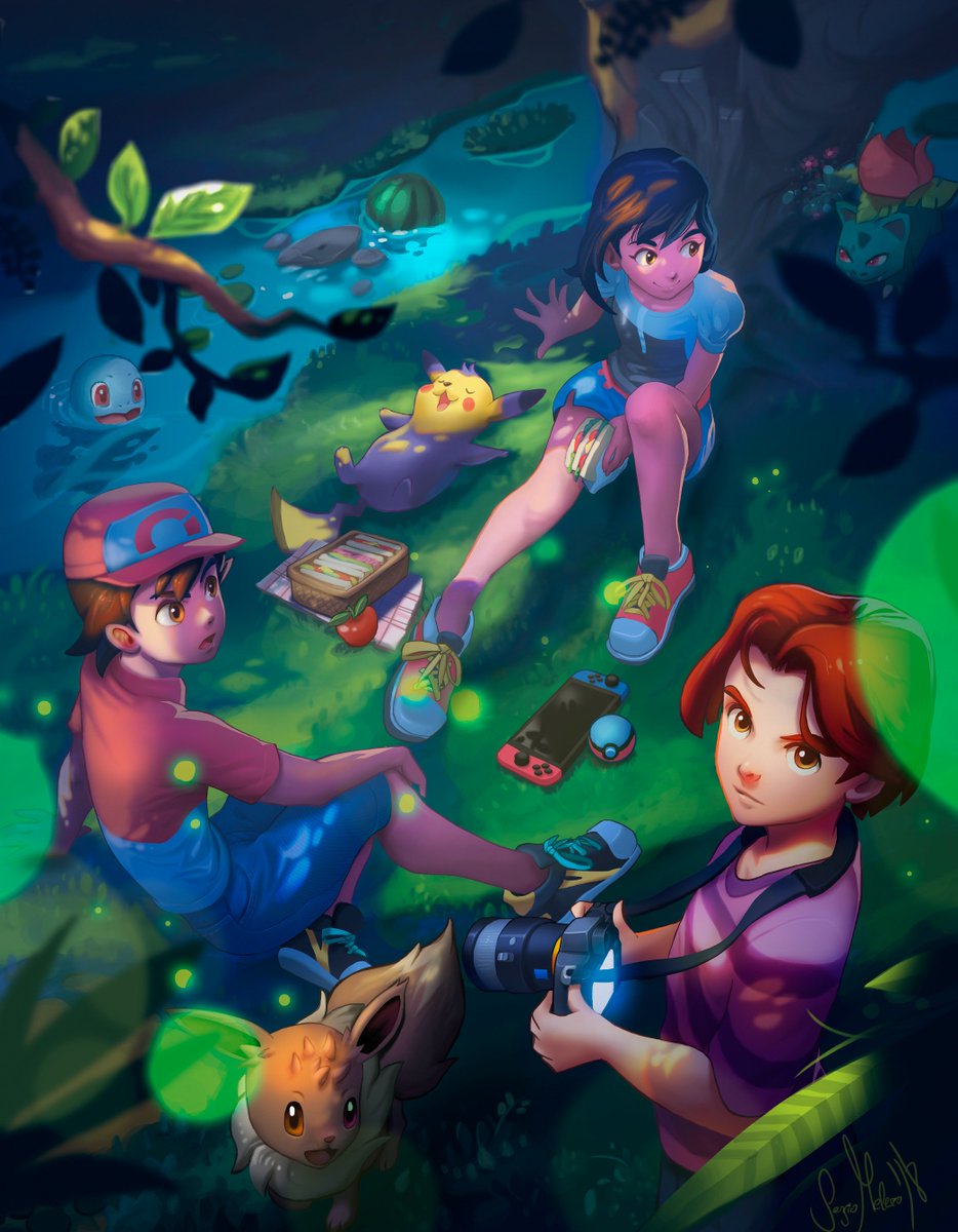 Sermella's tweet photo. He realizado este tutorial con consejos y trucos para artistas a raíz de la ilustración de Pokémon para @GamesTribune centrándome, sobre todo, en COLOR – TEMPERATURA MIXTA – BOKEH – COMPOSICIÓN – REALISMO: ¿CUÁNDO? Fue un auténtico desafío, y creo que os será de gran ayuda. HILO! https://t.co/NZGyUoGmov