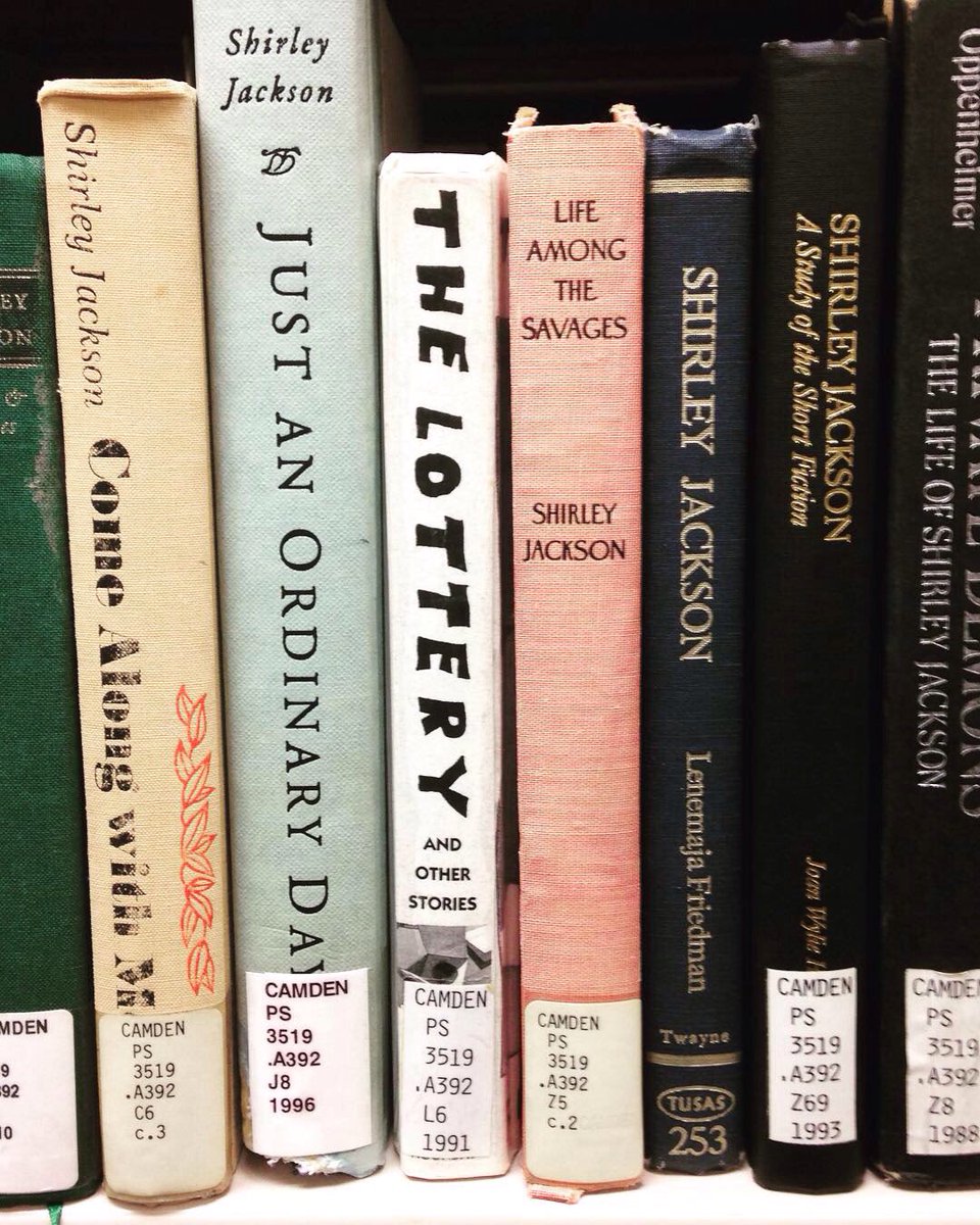 RobesonLibrary's tweet photo. If you're hooked on 'The Haunting of Hill House' on Netflix, check out the Shirley Jackson novel which inspired it -- we have it on reserve at our Circulation Desk. We also have copies of Jackson's other works that you can borrow... if you dare! #π»π‘ #FiveFrights #RUScared https://t.co/09rbqntvJm