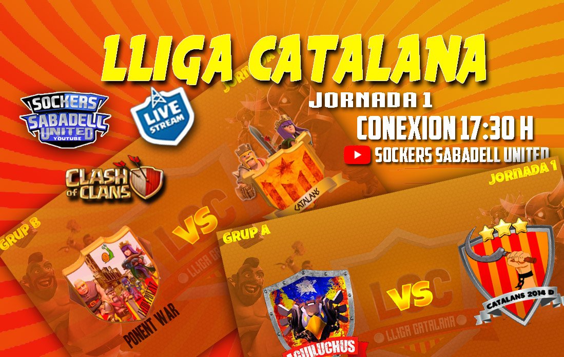 Sockers_'s tweet photo. En unas dos horas incio directo de la @lligacatclash vamos a pasar en stream dos guerras de cada grupo
@Catalans2014D 🆚 Aguiluchus
Catalans 🆚 @LleidaponentCoc 

🔥17:30 en mi canal
https://t.co/LDa6xHU6Vc https://t.co/cFMelBCoej