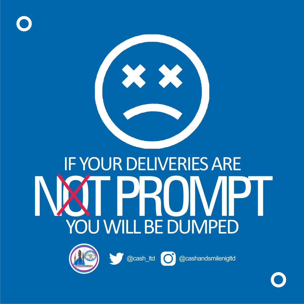 cash_ltd's tweet photo. Our services are prompt, we dont delay because we know that time is precious #Promptservices #excellentServices #bestDelivery #Entrepreneur #CustomersChoice #CustomersSatisfaction #CarrierService #SpeedyCarrier #DeliveryService #Across #YourCity #Nigeria #CashandSmile #Cash_ltd https://t.co/lsK27AF9iS