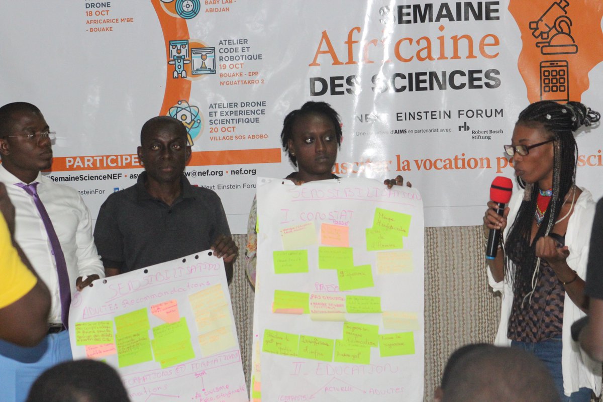 ASW_CI's tweet photo. Le Groupe 2 nous donne des solutions pour contribuer au civisme et à la sensibilisation des populations. 
Ils proposent une implication sérieuse des autorités et appellent la population à plus de civisme.  #SemaineScienceNEF #Hackathon https://t.co/hQt459iuWt