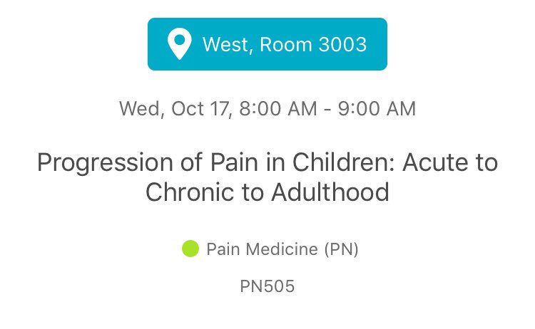 NarouzeMD's tweet photo. Pain in Children from acute ➡️ chronic ➡️ adulthood. Such an important topic that We rarely cover. Today at 8am
#PainAnes #ANES18
@ASALifeline @ASRA_Society @PedsAnesNet @PedsPainMed @PedsAnesthesia @AmerAcadPeds https://t.co/Dx8zEth0xZ