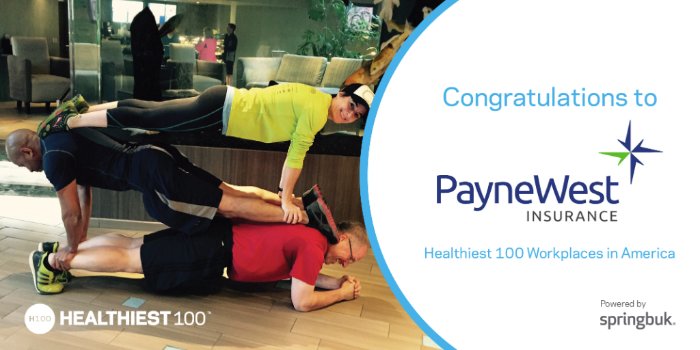 SpringbukHealth's tweet photo. .@paynewestins secured our #97 spot in the #Healthiest100. Their employees are thriving with the organization's wellness programs. https://t.co/3VKtL6ZxoM