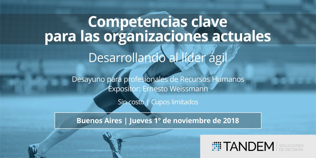 Te invitamos a un nuevo desayuno para profesionales de Recursos Humanos en Buenos Aires donde debatiremos sobre las competencias que una organización ágil necesita desarrollar en sus colaboradores. Reserva tu lugar y entérate más en goo.gl/XVqvgU