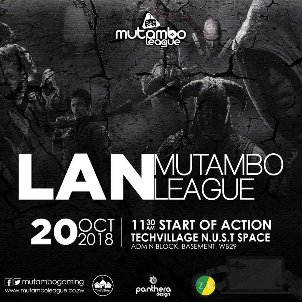 Inviting all gamers in Bulawayo to a six- hour gaming tournament to show off their talent, test their gaming skills and wits against fellow gamers. Its a chance to meet new people and share the gaming passion with fellow enthusiasts
#GamersUnite
#mutamboleague