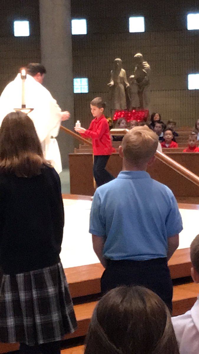StaceySmiricky's tweet photo. Today was the 25th Anniversary of the dedication of St. Peter Church. Both my boys had a part in the Mass. #watermelon #sps #OffToWorkNow https://t.co/VNalKZFA7s
