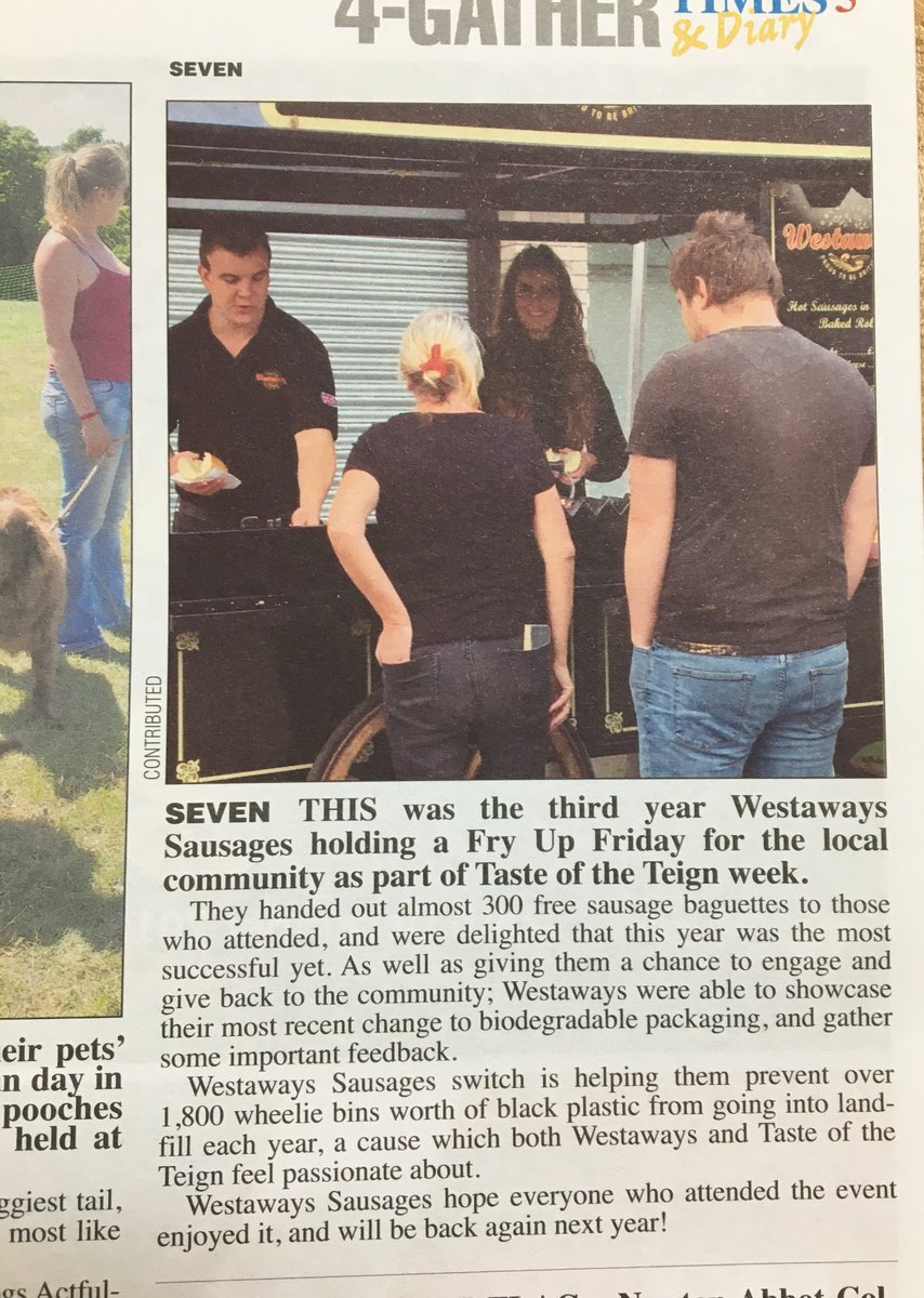 Read all about it in the Teignbridge Times &amp; Diary! ✍️ #Westaways #LetsCutPlastic