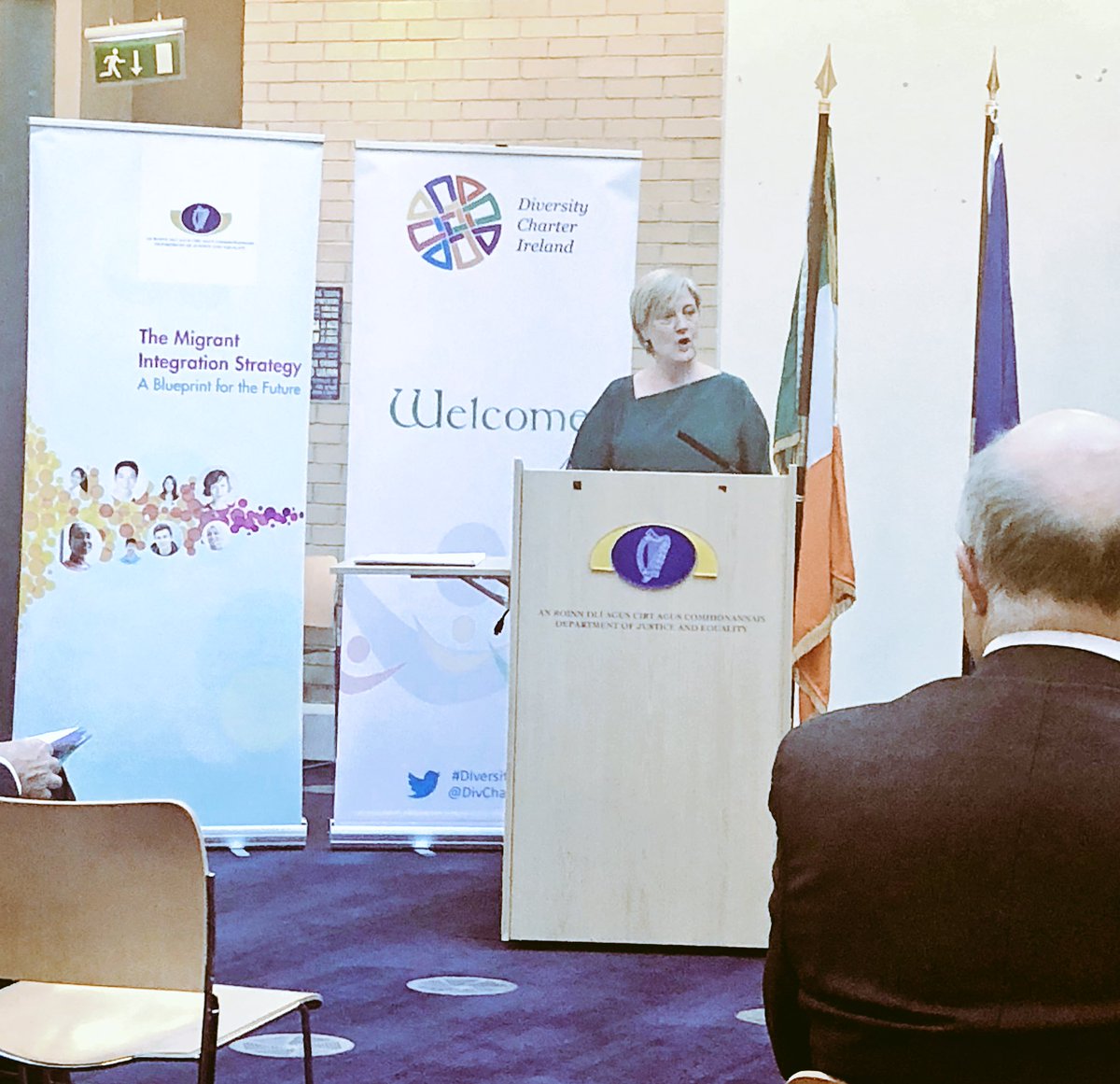 Great to be in attendance & seeing 5 new companies join Diversity Charter Ireland @DivCharterIRE Hearing words from @davidstantontd #diversitycharters #DiversityEU #startingtheconversation