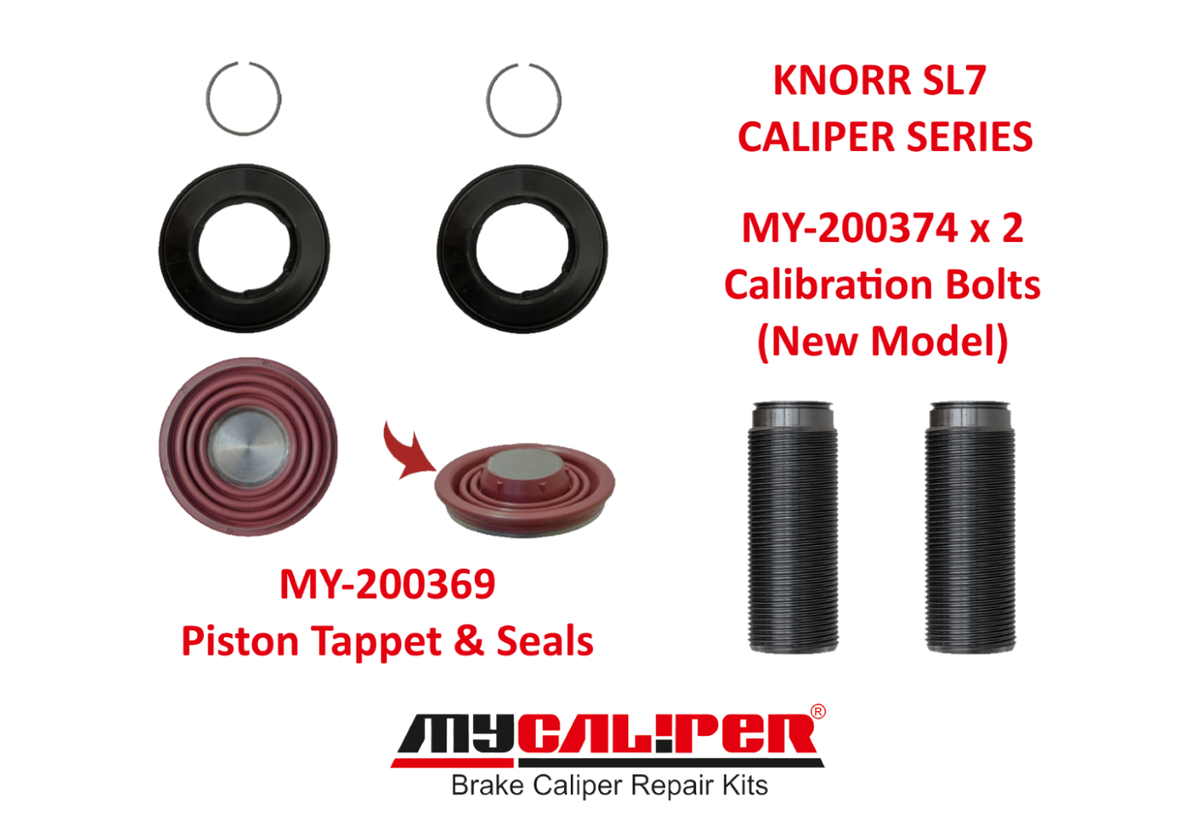 CaliperBrake's tweet photo. Our new products to help you repairing KNORR SL7 new caliper series mounted on MERCEDES NEW ACTROS Trucks 
- MY-200369 / Piston Tappet &amp; Seals Repair Kits
- MY-200374 / Calibration bolts
More info: sales@mycaliper.com
Whatsapp +905323497734
#brakecaliper #knorr #SL7 #actros https://t.co/bvjMn1a6n3