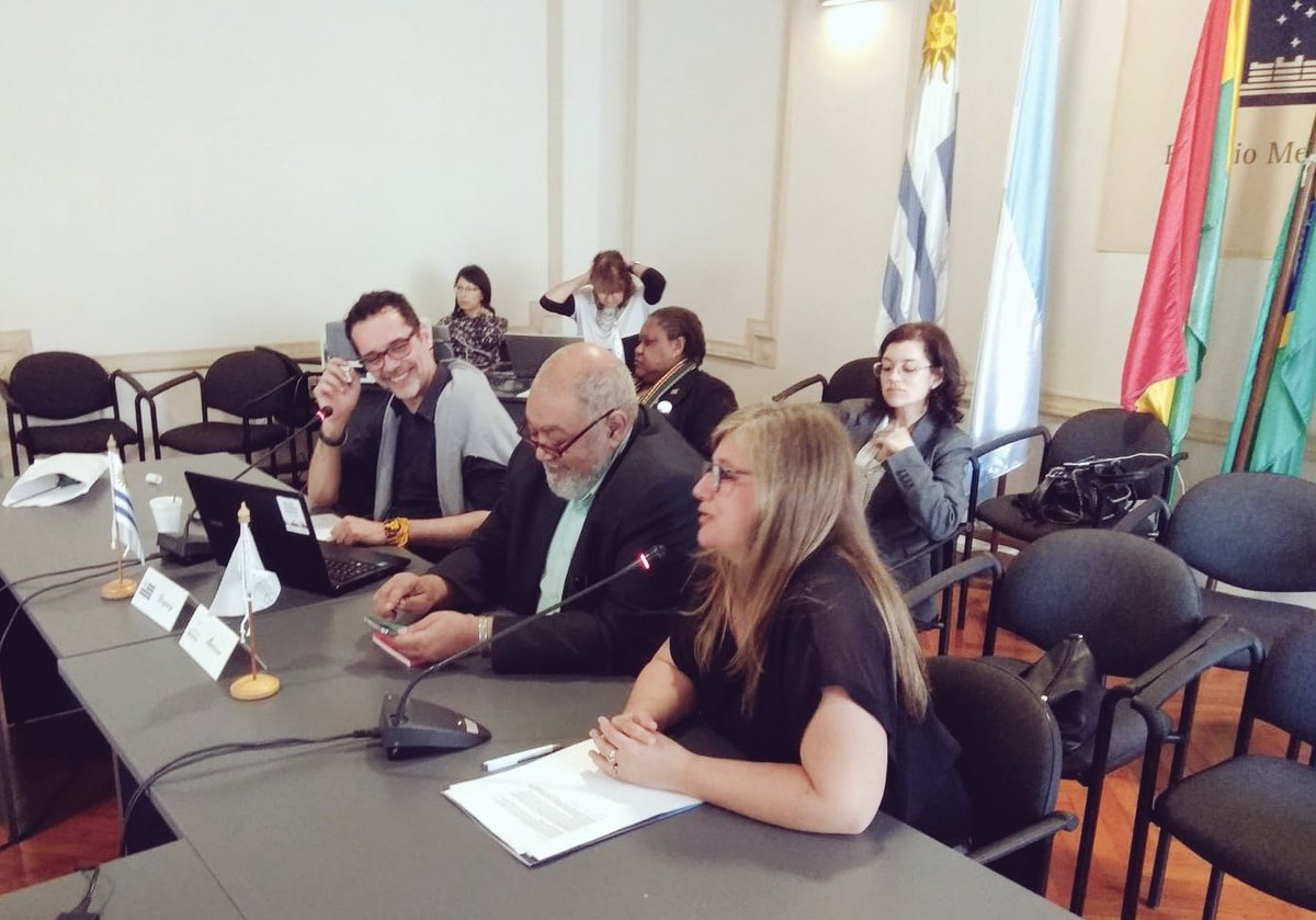 AuciUruguay's tweet photo. La directora de AUCI, Andrea Vignolo, participa de la reunión de trabajo de Altas Autoridades de los Derechos de las Personas Afrodescendientes del Mercosur (RAFRO) https://t.co/rAiPAWVeAm