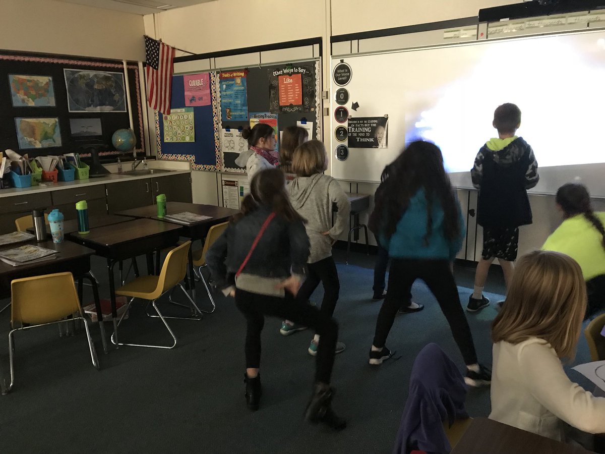 Schwein4th's tweet photo. Friday dance party. Ghostbusters! That’s the way to end a week!@jasongribble @mrsgrun4th @gianina_meli @MrsNCurry https://t.co/P8CoW7zCNn