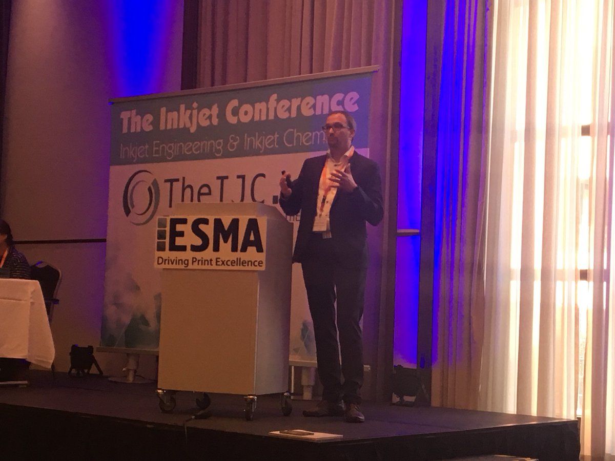 NarrowWebTech's tweet image. „Can the whole #inkjet market be covered with #LEDUV?“ the answer is not so easy as Achim Herzog from #integrationTechnology explains at @ESMA_Print #TheIJC #inkjet conference 2018
