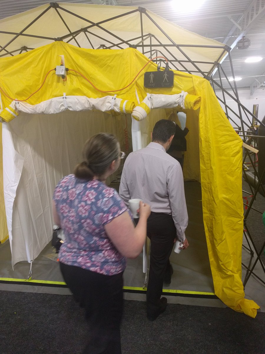 KentPrepared's tweet photo. @kentfirerescue have set up their decontamination tents for delegates to see how they work - KRF partners also use them when responding to maritime incidents #KRF2018 https://t.co/DV5BKVzmKU