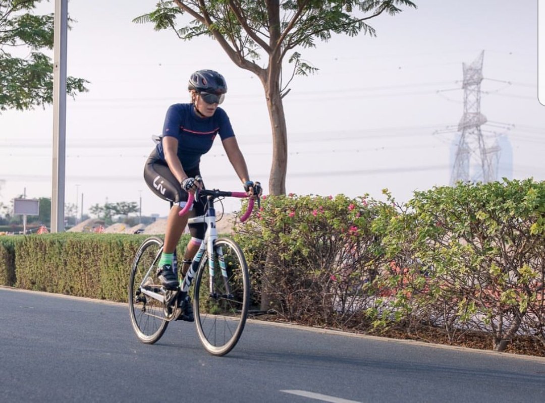 FitterflyUAE's tweet photo. Country Director Sarra Lajnef bags the 2nd place for Cycling at Sheikha Hind Women’s Tournament 
💪🏼 #sheikhahindwomenstournament #womenempowerment #cycling #fitness #mydubai #health https://t.co/cb5VOhZPGA