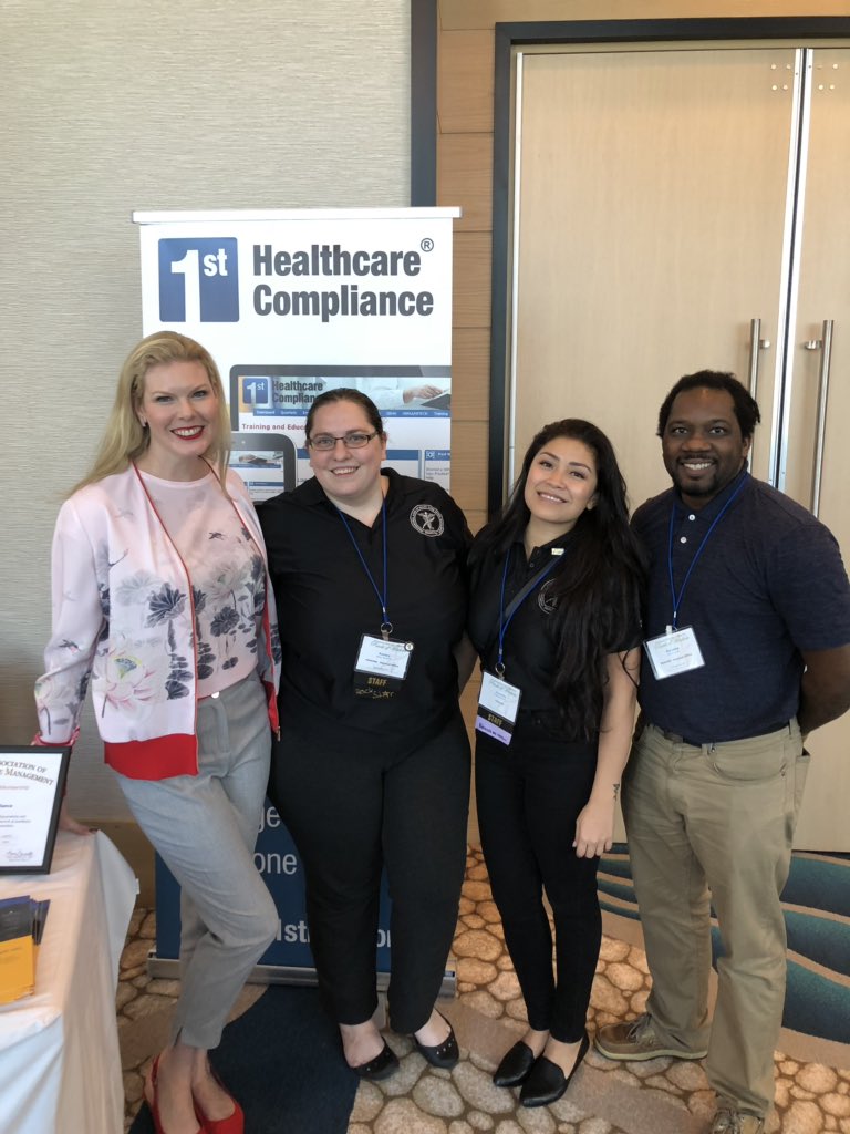 1sthcc's tweet photo. Some of the super awesome @PAHCOM staff at the 30th Annual Conference at the @wyndham_cwb! 
#pahcom #pahcom2018 https://t.co/Yy04HphwZb