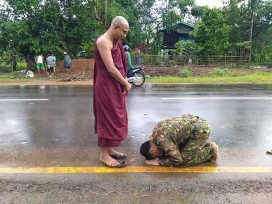 Religion of a Myanmar Soldier.