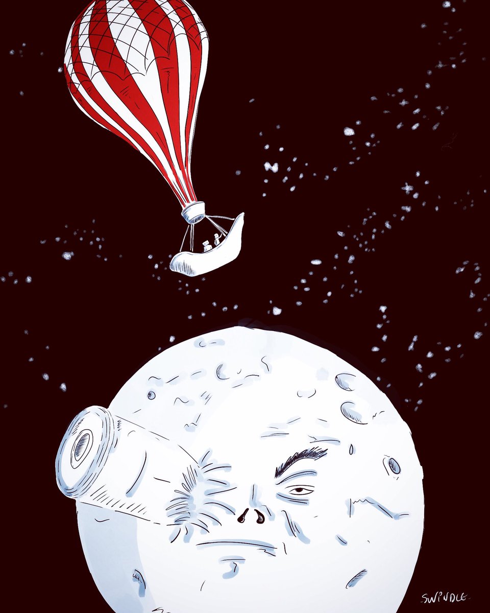 SwindleArt's tweet photo. #inktober Day 17 : Swollen - Flight Of The Lost Balloon #inktober2018 #drawing #instadraw #sketchbook #sketch #dailyart #creative #swollen #moon #julesverne #space #balloons #melies #lostballoon #cinema #frenchinktober @inktober @frenchinktober https://t.co/pypbtSGryh