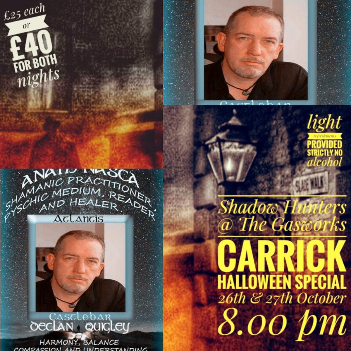 FramcD's tweet image. Shadow Hunters N.I are pleased to present our annual Halloween public event

Come join us October 26th and 27th at The Flame Gasworks Carrickfergus

Ticket price: £25 per night or 2 nights for £40(purchased via facebook page)
@CarrickNews @OnlineCarrick @love_belfast