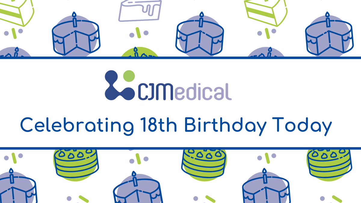 cjmedicaluk's tweet photo. CJ Medical is celebrating its 18th #Birthday Today!  🎂🎉 - Happy Birthday from CJ Medical Team https://t.co/pIUAcLqtUY