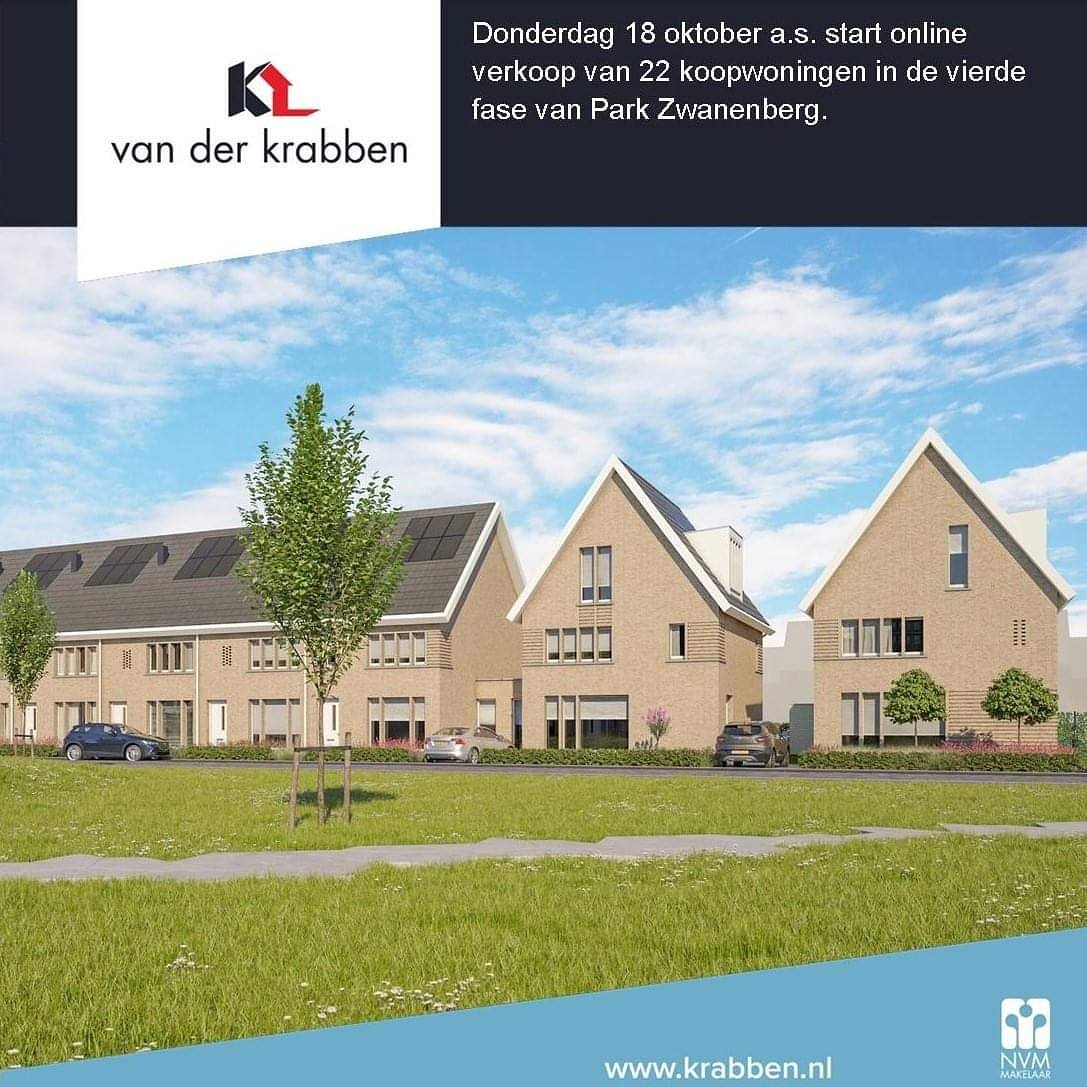 Online verkoop van 22 koopwoningen in de vierde fase van Park Zwanenberg start op donderdag 18 oktober a.s. ( circa 15.00 uur) Op de website parkzwanenberg.nl is alle verkoopdocumentatie en informatie over de inschrijvingsprocedure beschikbaar <a href="/parkzwanenberg/">parkzwanenberg</a> <a href="/WonenOss/">WoneninOss</a>