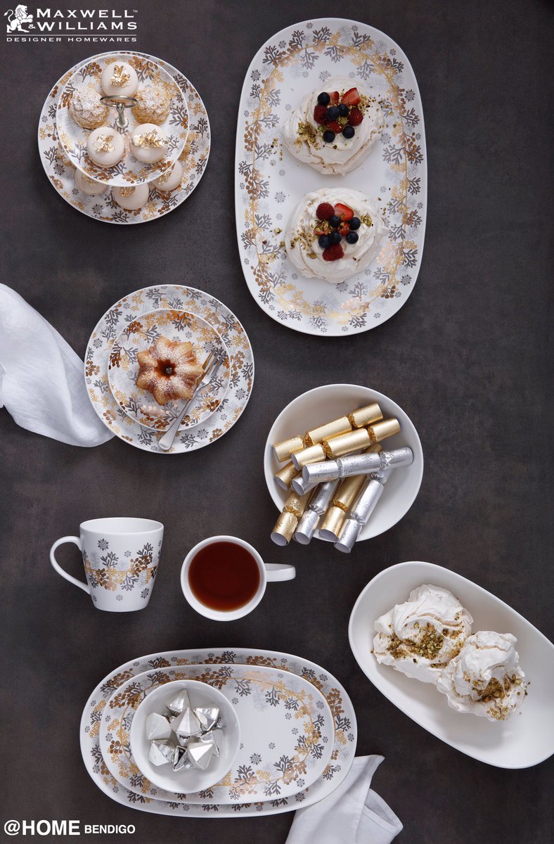 AtHomeBendigo's tweet photo. Christmas stock is arriving at @AtHomeBendigo and we love the Maxwell &amp; Williams Yuletide collection!

With a luxurious matte finish and a striking design, Yuletide will be the perfect centrepiece for your Christmas gathering.

#ChristmasIsComing 
#Christmas https://t.co/MWIj7i1D0j