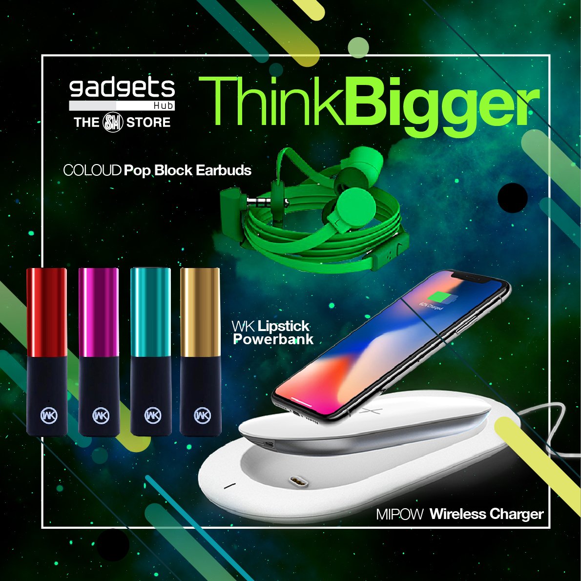 smgadgetshub's tweet photo. Charging, listening, and power-storing made easy with Mipow Wireless Charger, Coloud Pop Block Earbuds, and WK Lipstick Powerbank. #SMGadgetsHubAtTheSMStore #SMGadgetsHub #MipowWirelessCharger #ColoudPopBlockEarbuds #WKLipstickPowerbank #MobilePhoneEssentials https://t.co/VCwvMKwAuH