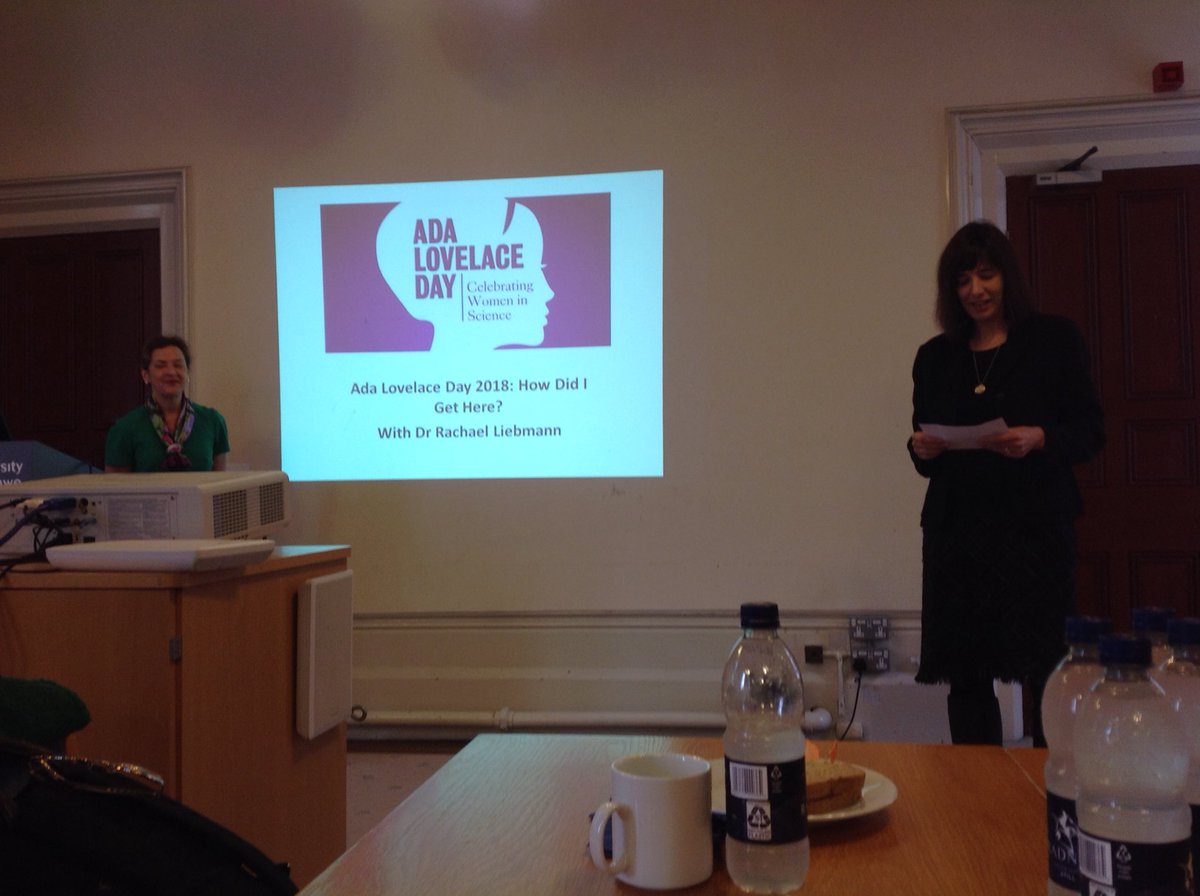DrGvanK's tweet image. Celebrating #adalovelaceday18 at ⁦@SwanseaUni⁩ today! ⁦@swanseabug⁩ introducing guest speaker Dr Rachel Liebmann on &apos;How did I get here?&apos; covering her career path in medicine, pathology and leadership