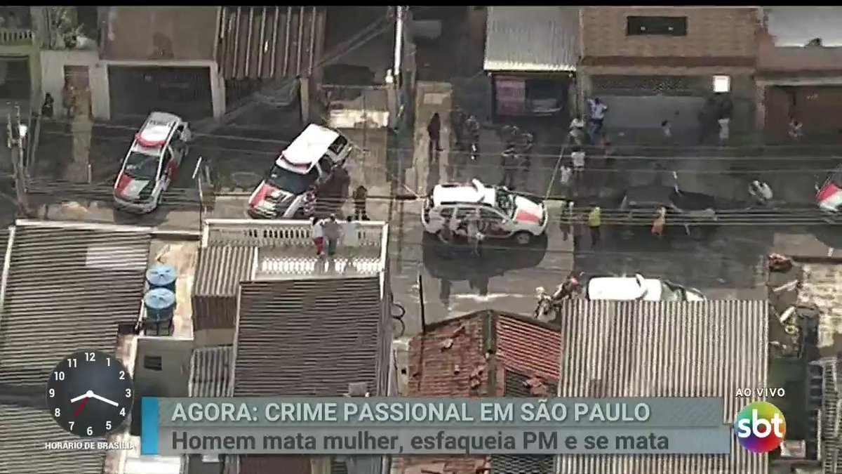 sbtnews's tweet photo. Tragédia em SP: Homem mata mulher, ataca PM e comete suicídio. Acompanhe ao vivo no #PrimeiroImpacto https://t.co/cApsj2AwQw