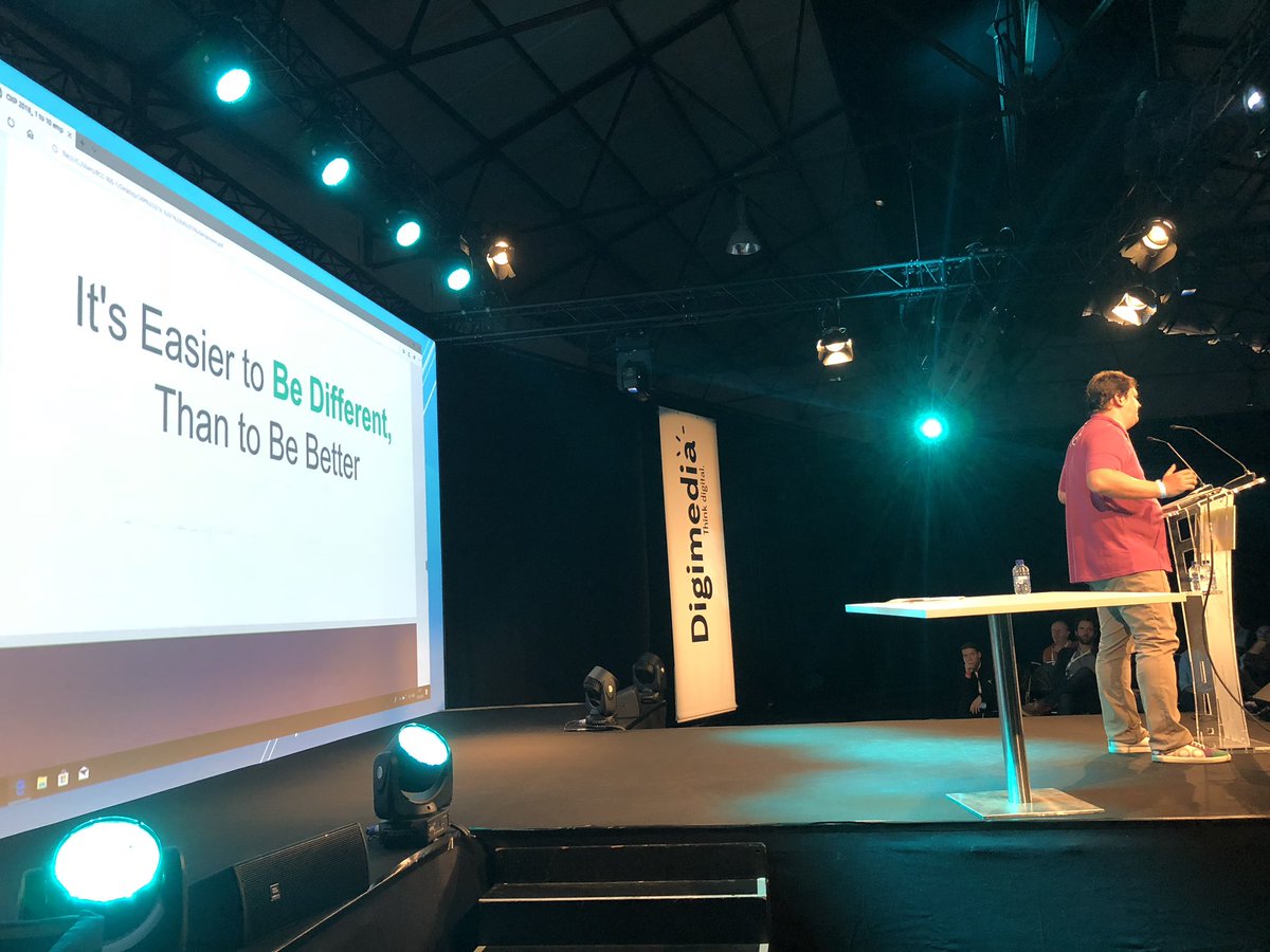 It’s easier to be different than to be better <a href="/Odoo/">Odoo</a> <a href="/fpopenerp/">Fabien Pinckaers</a> i love it! #buildingacompany #respect