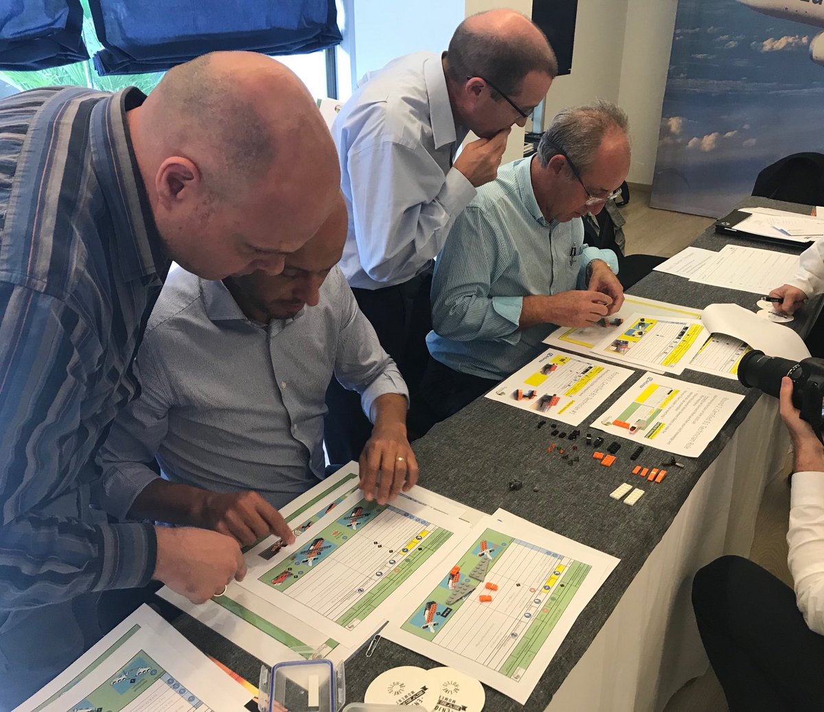 ChameleonLean's tweet image. Launch workshop with a highly energised new aero team. #lean #leansimulation #seaplane