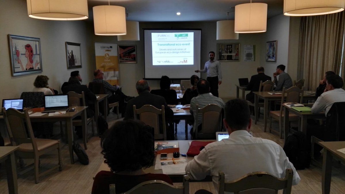 Attending the Eco-Event "Drivers and outcomes of EU ECODESIGN initiatives" arranged under <a href="/Ecosign_Project/">Ecosign Project</a> in #Celje, <a href="/AmueblaCoop/">AMUEBLA</a> and <a href="/CETEM_CT/">CETEM</a> are present sharing the outcomes of #Furn360 and <a href="/GPP_Furniture/">GPP Furniture</a>.