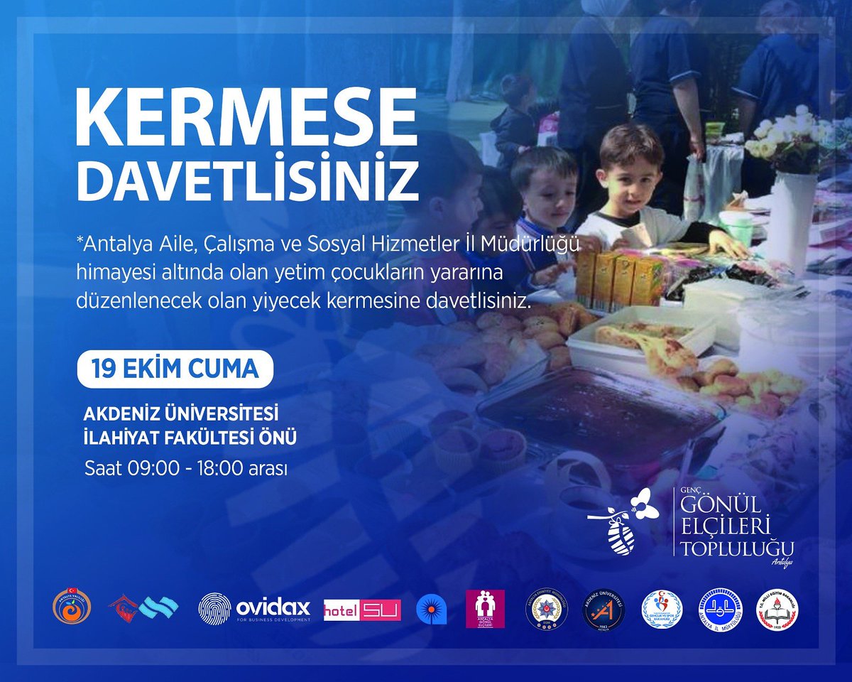 Derneğimizin Üniversite Topluluğunun yapacağı "Hayır Kermesine" hepiniz davetlisiniz. <a href="/munirkaraloglu/">Münir Karaloğlu</a> <a href="/sevimkaraloglu/">Sevim Karaloğlu</a> <a href="/profmustafaunal/">Prof Dr MUSTAFA ÜNAL</a> @Gokhanozcann07