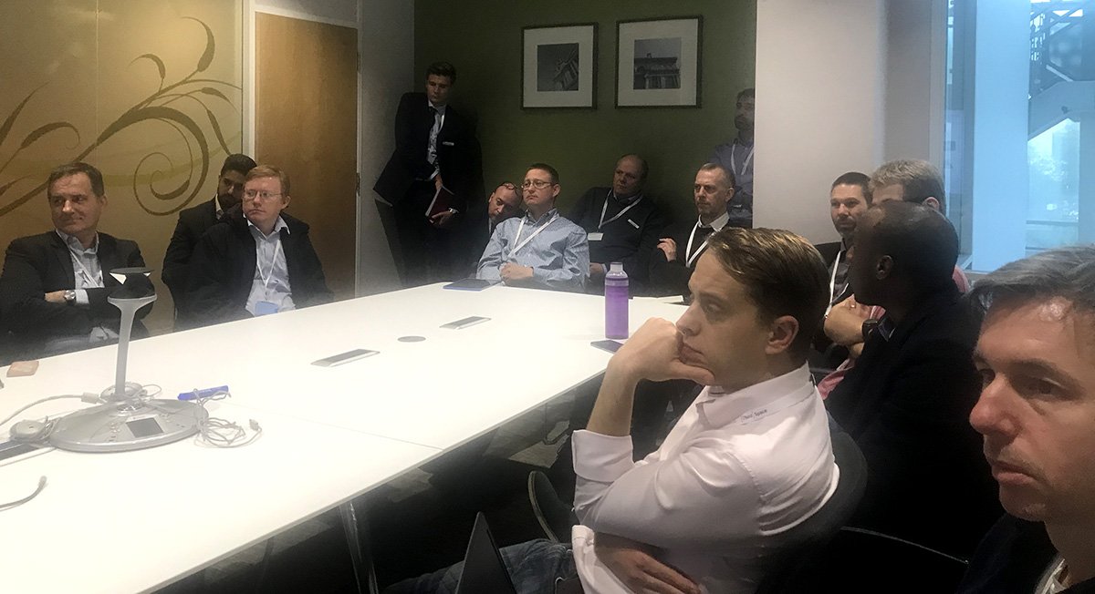 OCGTraining's tweet photo. Yesterday's fully-booked, standing-room-only session at #IDSEC2018, chaired by our CEO Hugh Simpson-Wells @ARareTweet featuring brilliant #IDM tools from @softwareIDM. https://t.co/QvugB4DQIj