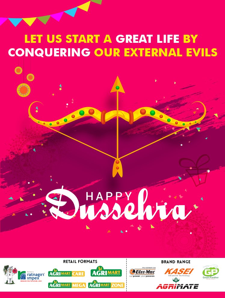 May you be showered with good health and success this year. Good wishes for a joyous Dussehra !!
For more Visit - ratnagiriimpex.com
Contact - 18004253036
#Ratnagiri #Agriculture #Farmers #Dussehra #Bangalore