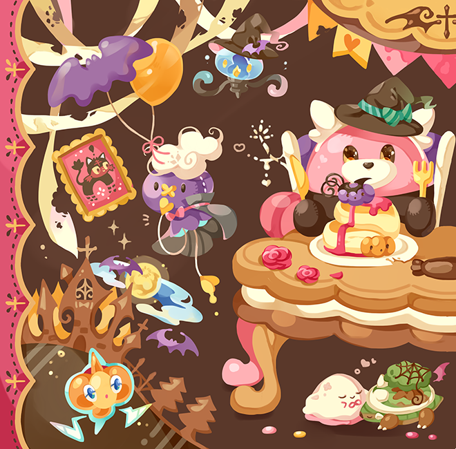 「Halloween night party!🎃👻🍭✨ 」|呱々唄七つのイラスト