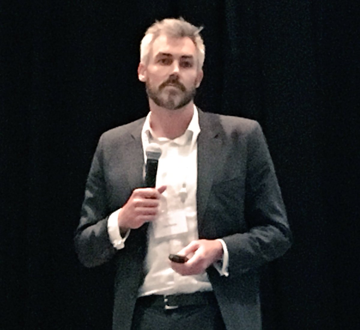 winecoza's tweet photo. #wfconf2018 @wesgro Tim Harris championing the recovery campaign for South Africa / Western Cape after the drought - look out for the new campaign - cheeky and challenging! https://t.co/NyTOL53Vgb